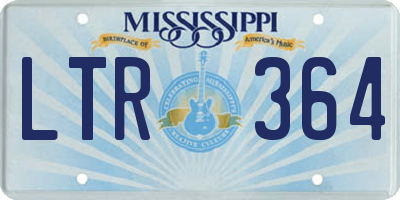 MS license plate LTR364