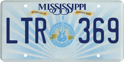 MS license plate LTR369