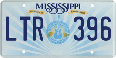 MS license plate LTR396
