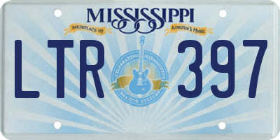 MS license plate LTR397