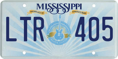 MS license plate LTR405