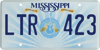 MS license plate LTR423