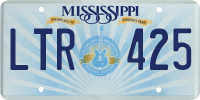 MS license plate LTR425