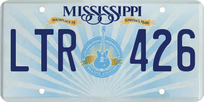 MS license plate LTR426