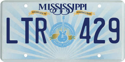 MS license plate LTR429