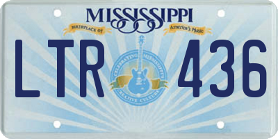 MS license plate LTR436