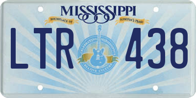MS license plate LTR438