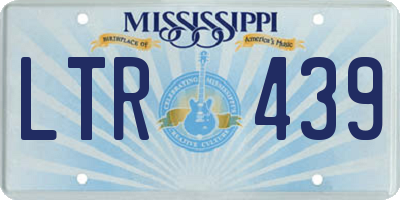 MS license plate LTR439
