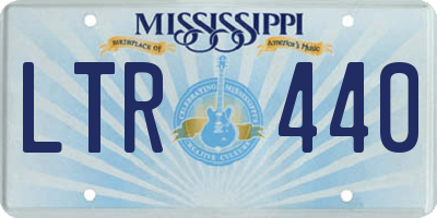 MS license plate LTR440