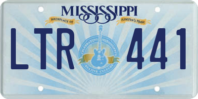 MS license plate LTR441