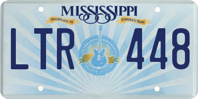 MS license plate LTR448
