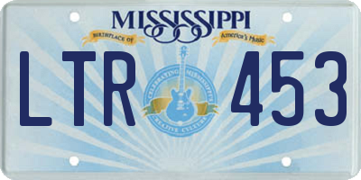 MS license plate LTR453