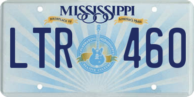 MS license plate LTR460