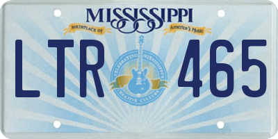 MS license plate LTR465