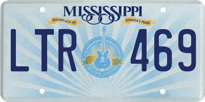 MS license plate LTR469