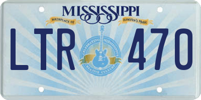 MS license plate LTR470