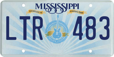 MS license plate LTR483