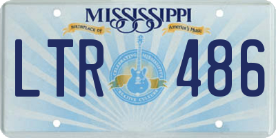 MS license plate LTR486