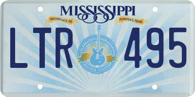 MS license plate LTR495