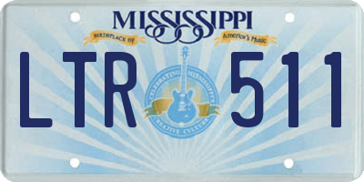 MS license plate LTR511