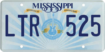 MS license plate LTR525