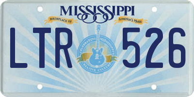 MS license plate LTR526