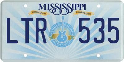 MS license plate LTR535