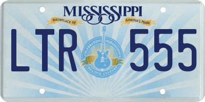 MS license plate LTR555
