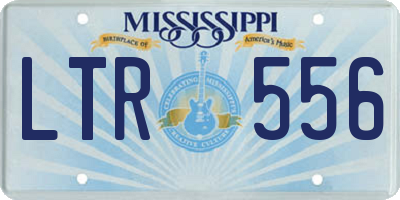 MS license plate LTR556