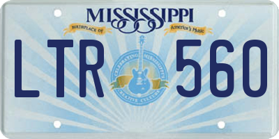 MS license plate LTR560