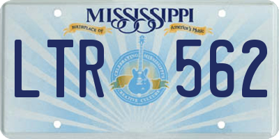 MS license plate LTR562