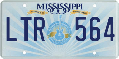 MS license plate LTR564