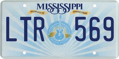 MS license plate LTR569