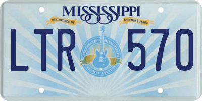 MS license plate LTR570