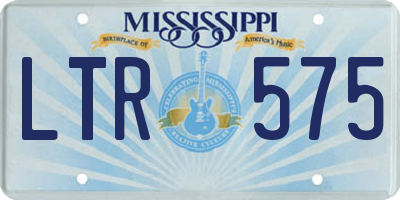 MS license plate LTR575