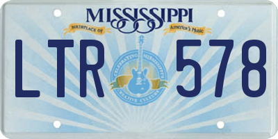 MS license plate LTR578
