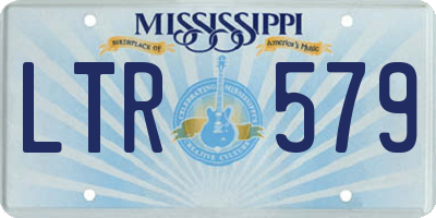 MS license plate LTR579