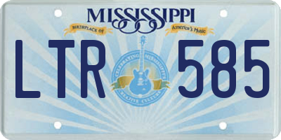 MS license plate LTR585
