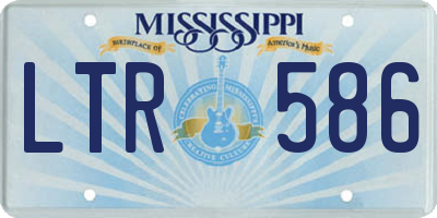 MS license plate LTR586