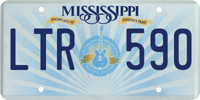 MS license plate LTR590