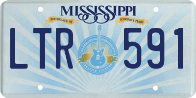 MS license plate LTR591