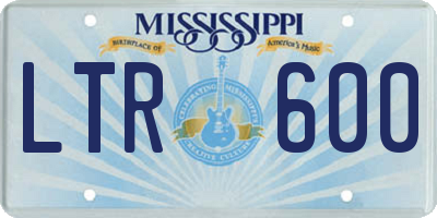 MS license plate LTR600