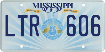 MS license plate LTR606