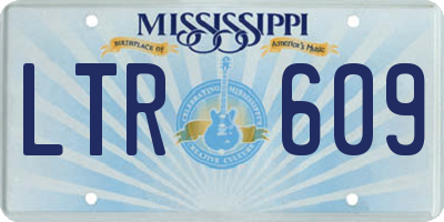 MS license plate LTR609