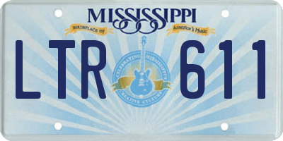 MS license plate LTR611