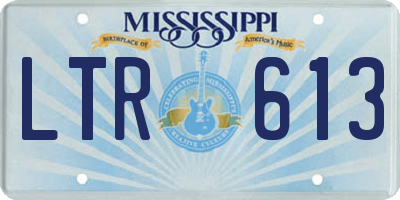 MS license plate LTR613