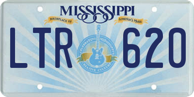 MS license plate LTR620
