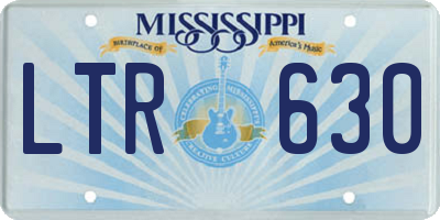 MS license plate LTR630