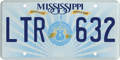 MS license plate LTR632