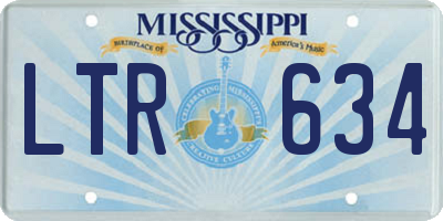 MS license plate LTR634